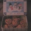 Oatmeal Raisin Cookies in Holiday Tin