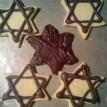 Star of David Cookies with Chocolate